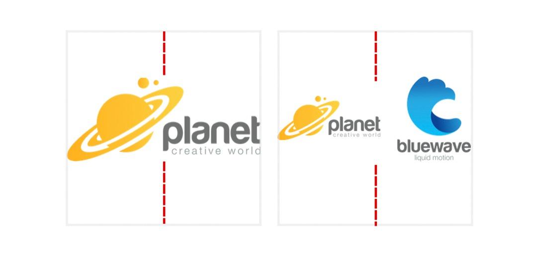 Example of a logo with too much transparent padding