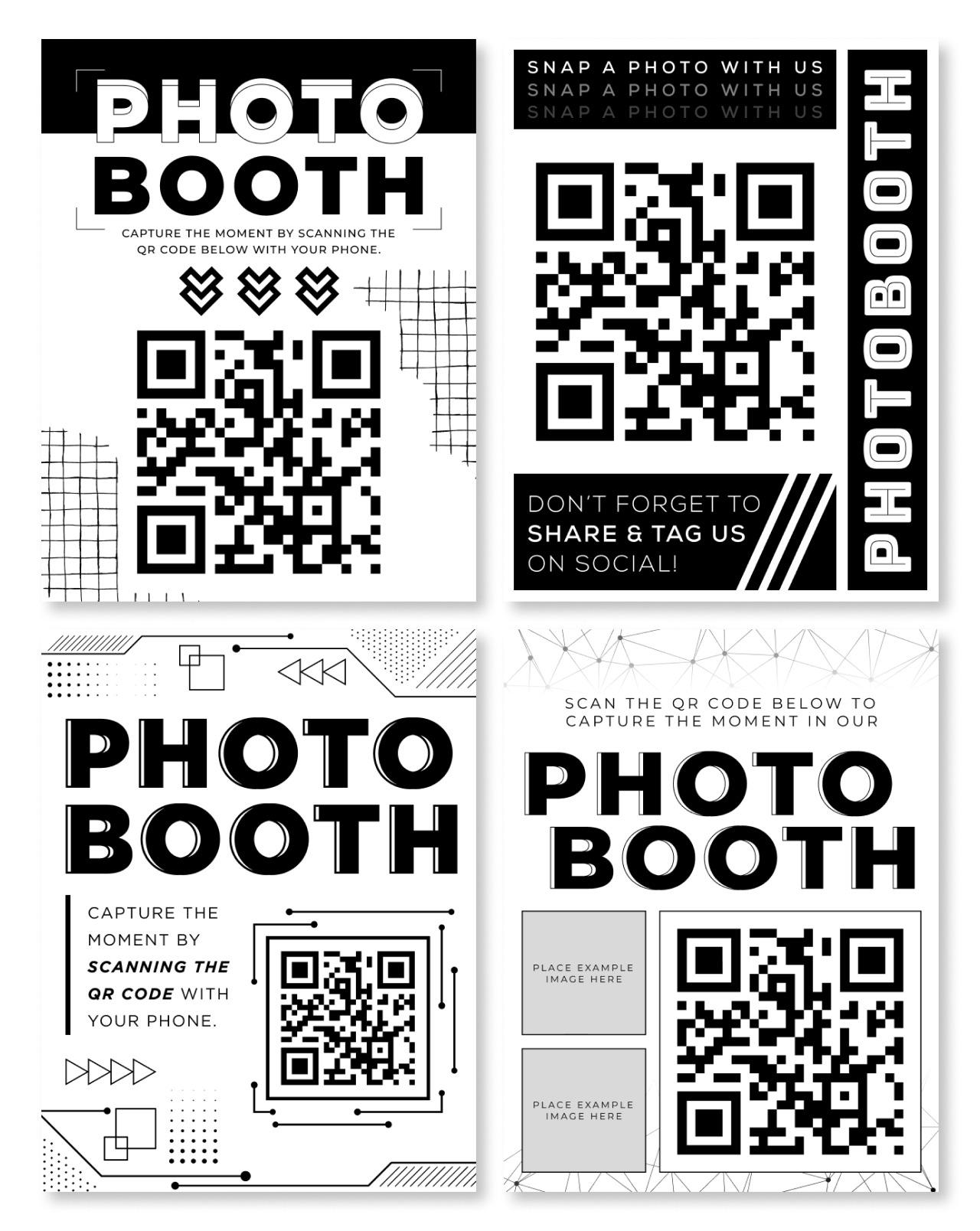 Example QR code signage layout