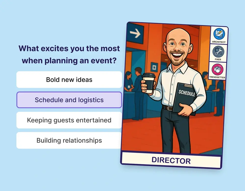 Persona Quiz experience graphic from the Create page